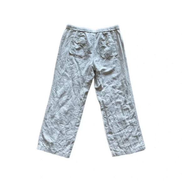 Liz Claiborne Linen Cotton Cropped Comfortable Pants Petite Medium - Picture 2 of 12